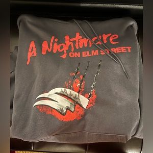 3XL Men's Gray Nightmare on Elm Street Hoodie Sweater Big & Tall